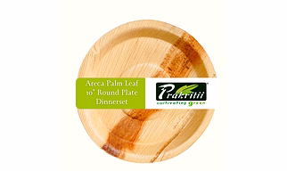 10"( 25cm) Round Deep Disposable Areca Palm Leaf Plate