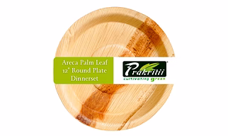 12"( 30cm) Round Deep Disposable Areca Palm Leaf Plate