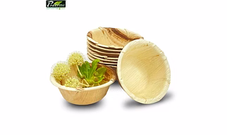 2.5"(6cm) Round Disposable Areca Palm Leaf Bowl
