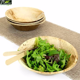 prakritii 7"(18cm) round disposable areca palm leaf bowl