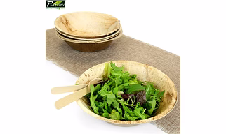 7"(18cm) Round Disposable Areca Palm Leaf Bowl