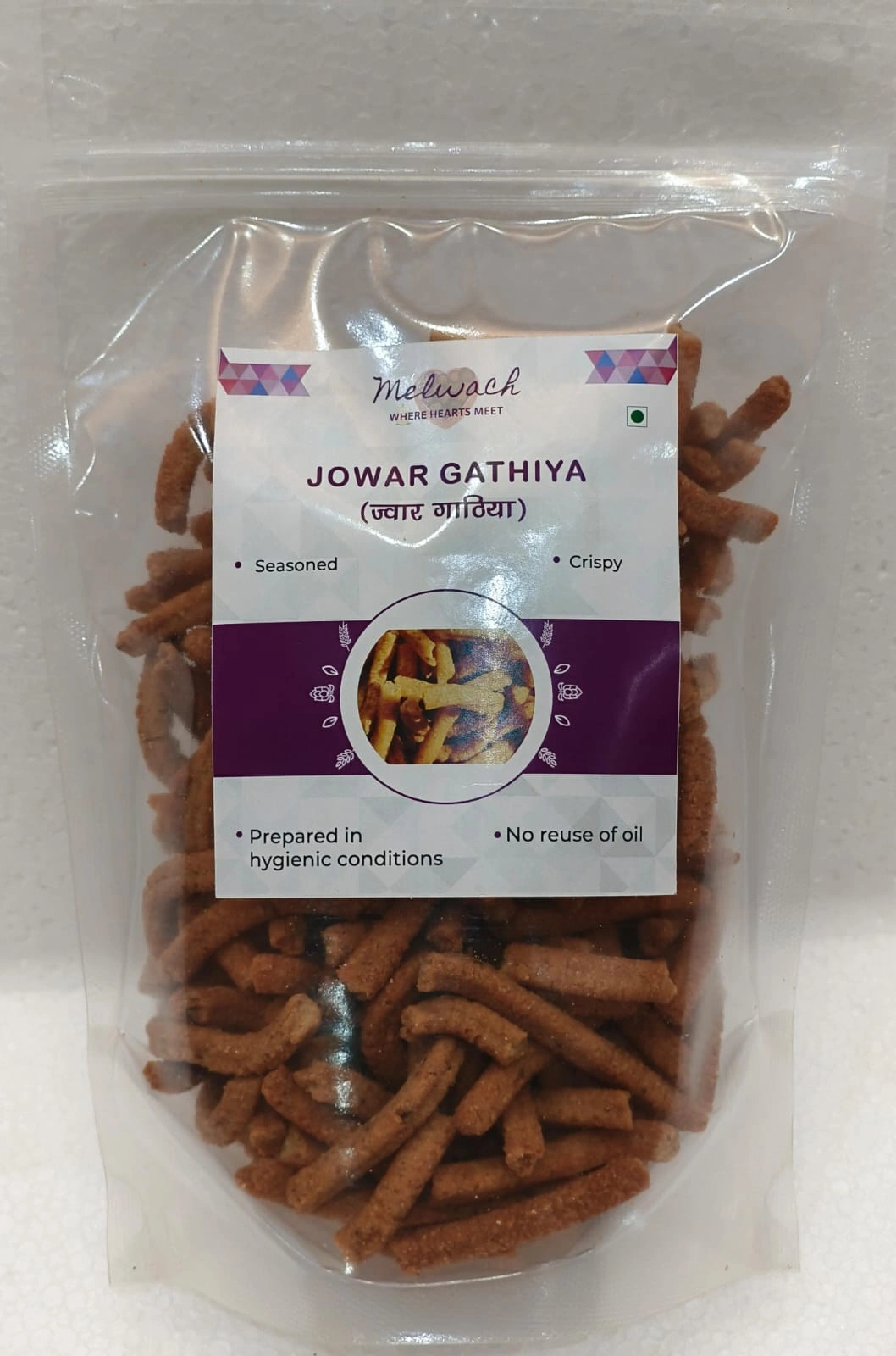 Jowar Gathiya (250g), Crunchy Snack, Namkeen-386027-55ad40c7