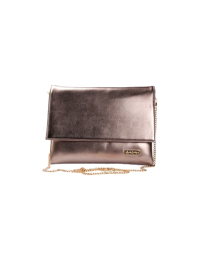 Sarah Clutch cum Sling-Metallic Grey-2