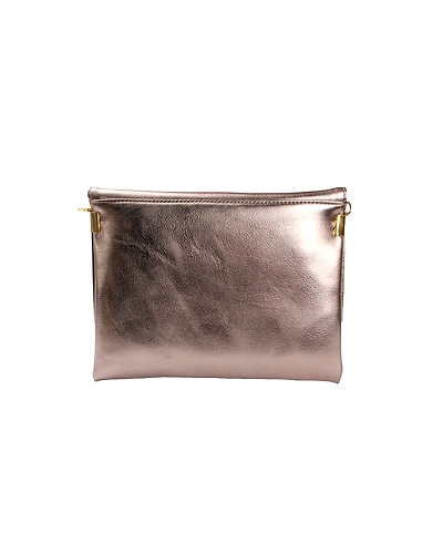 Sarah Clutch cum Sling-Metallic Grey-3