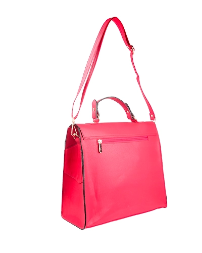 Sarah Bow Square Structured Bag-Red-3