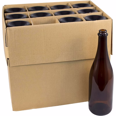 maruti packaging bottles - 750ml amber belgian style
