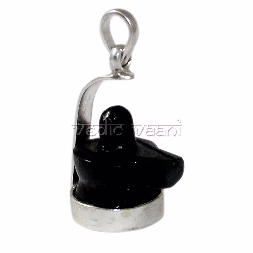 Shivling Locket in Black Agate Gemstone image 2