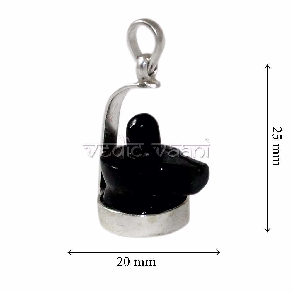 Shivling Locket in Black Agate Gemstone image 3