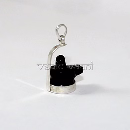 vedic vaani™ shivling locket in black agate gemstone