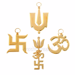 vedic vaani™ auspicious symbols / aum, swastik, tilak, trishul