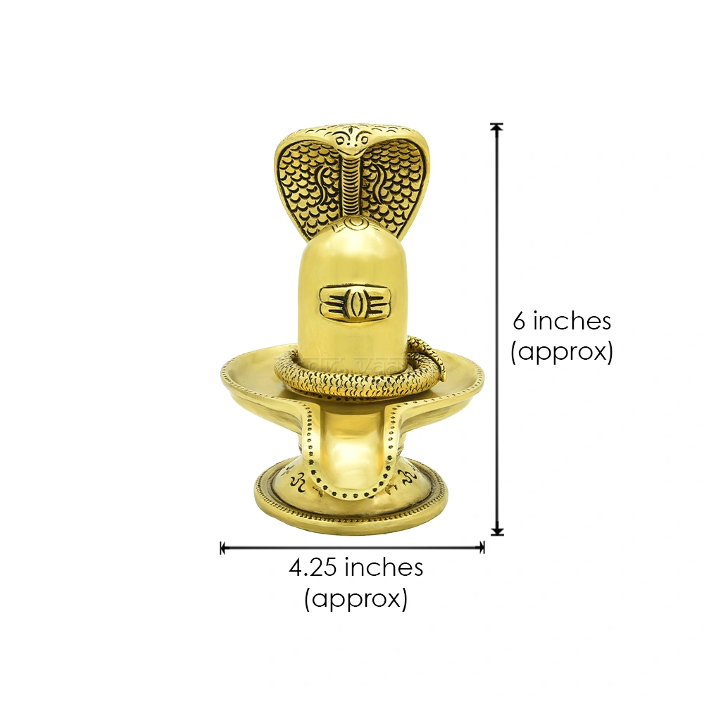 Trinetra Shivlingam in Brass-2