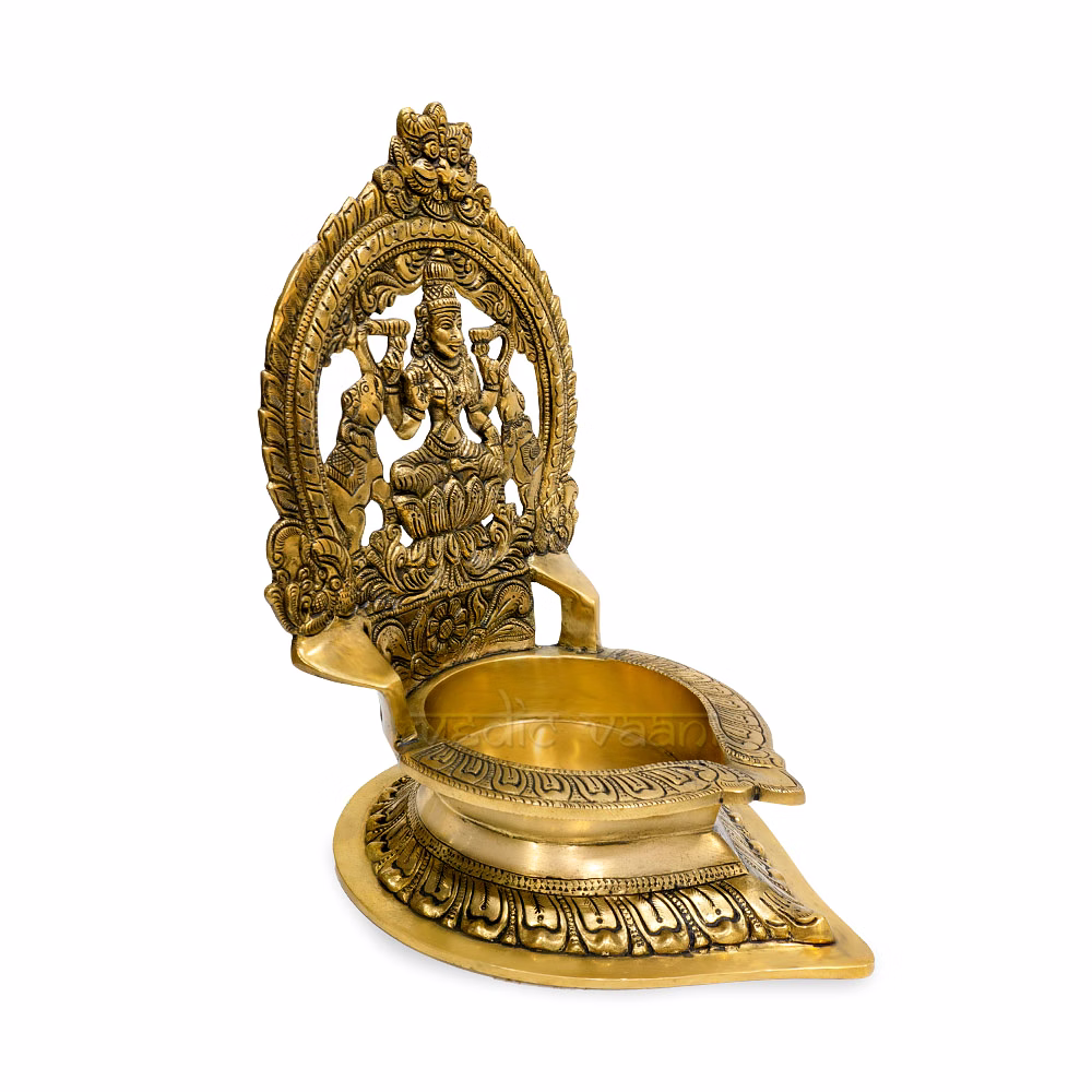 Oil Lamp Lakshmi Diya in Brass for Puja image 3