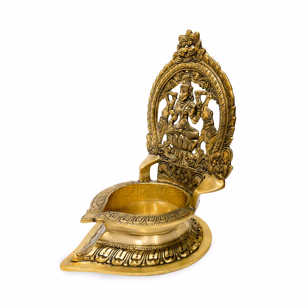 Oil Lamp Lakshmi Diya in Brass for Puja image 2