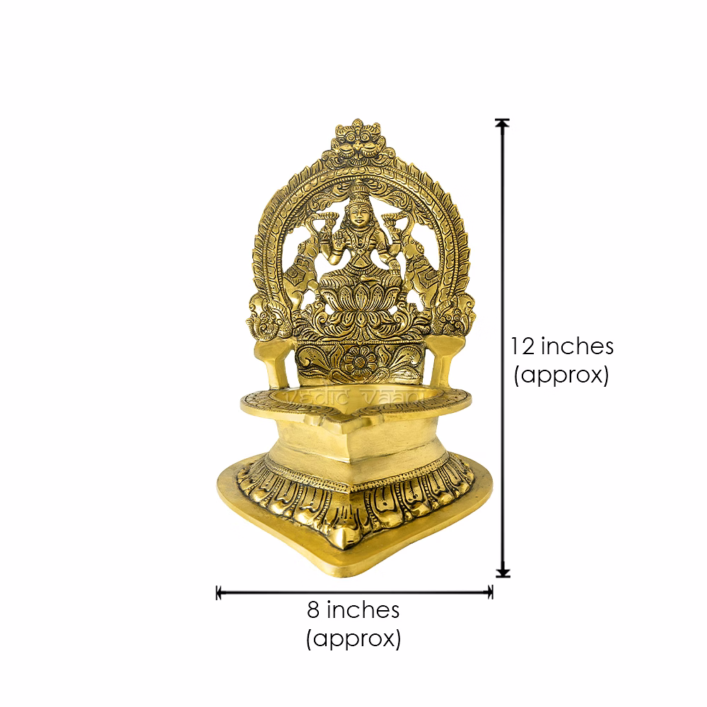Oil Lamp Lakshmi Diya in Brass for Puja image 4