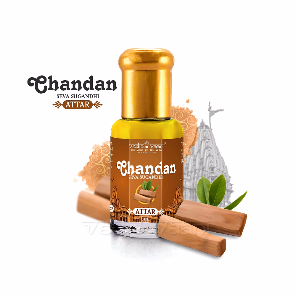 vedic vaani™ chandhan - sandalwood sugandhi attar for prabhu seva