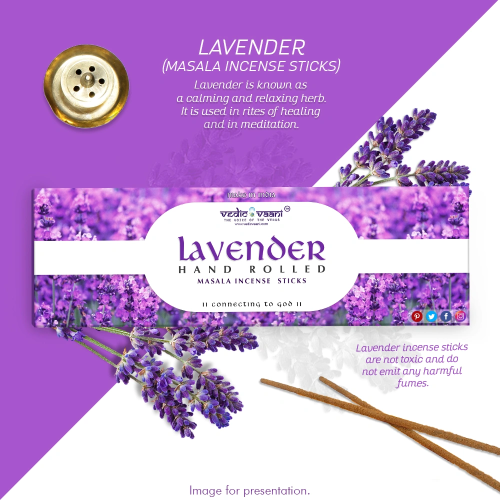 Lavender Handrolled Masala Incense-AG101-1