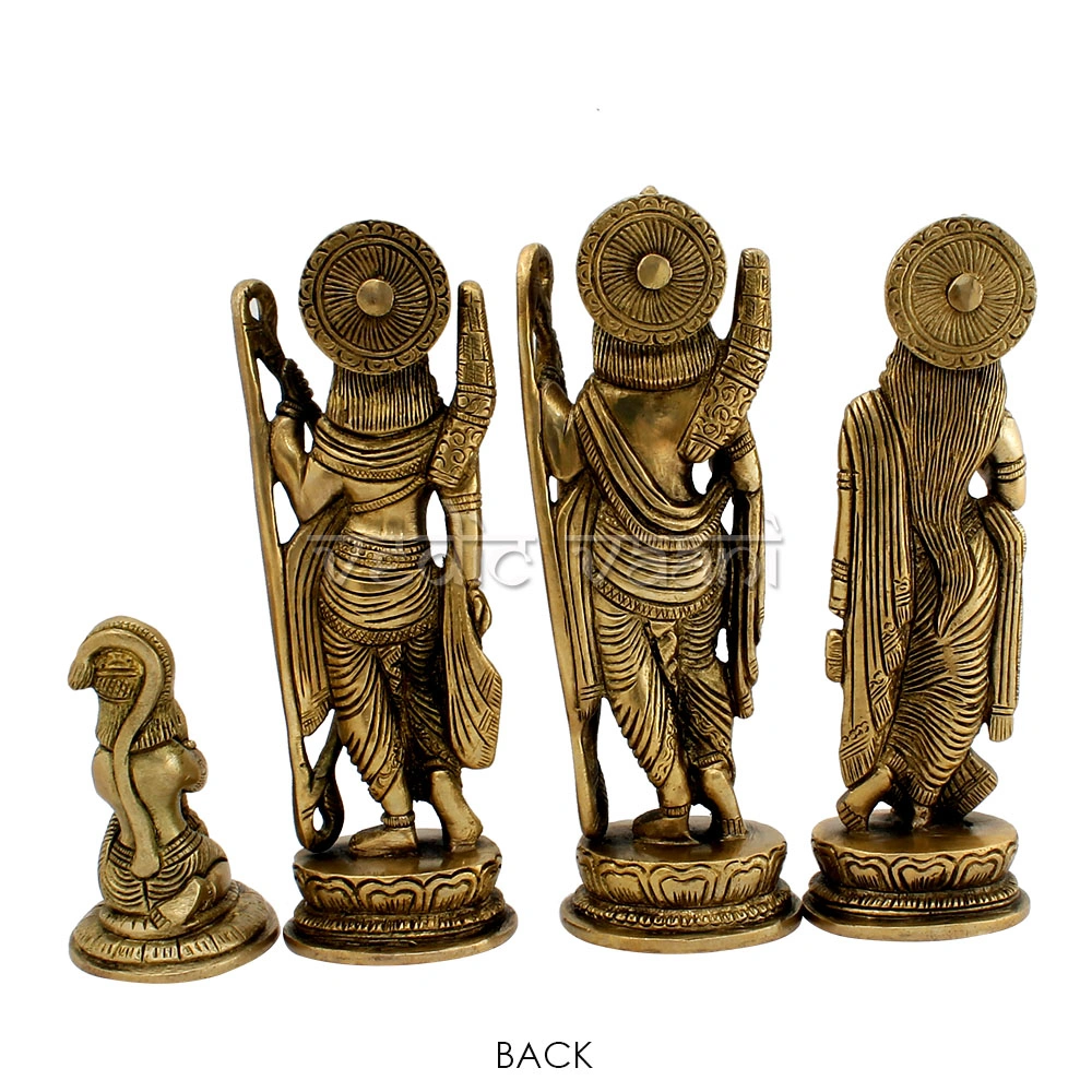 Ram Darbar Elegant Finishing Brass Statues - (Rama Sita Laxman &amp; Hanuman)-4