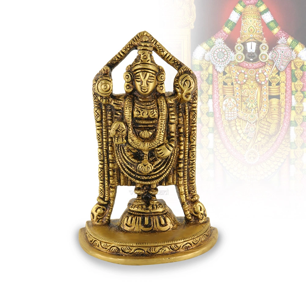 Swami Shree Tirupati Balaji Idol / Murti in Brass-VZ144