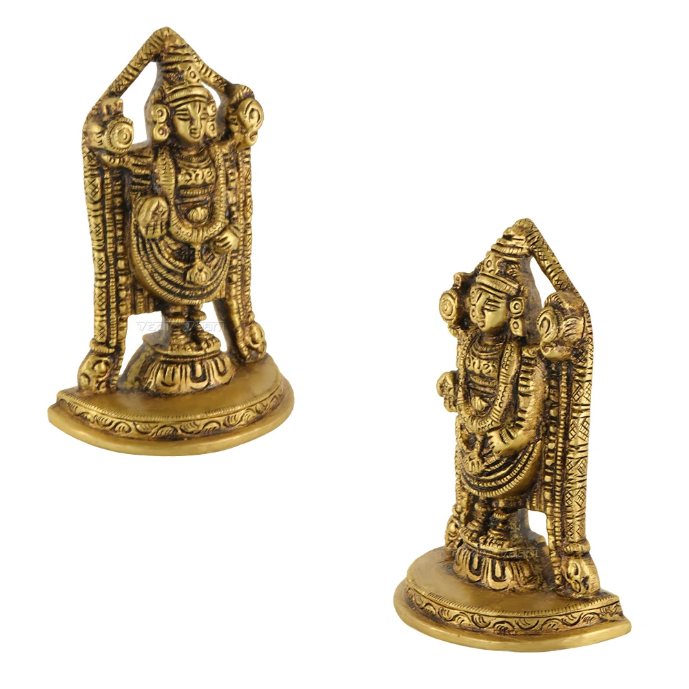 Swami Shree Tirupati Balaji Idol / Murti in Brass-1