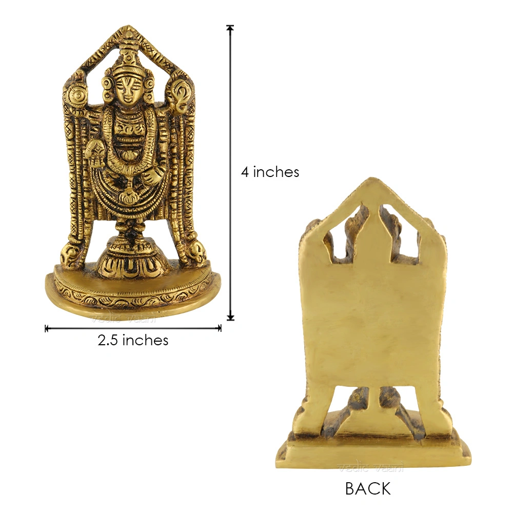 Swami Shree Tirupati Balaji Idol / Murti in Brass-2