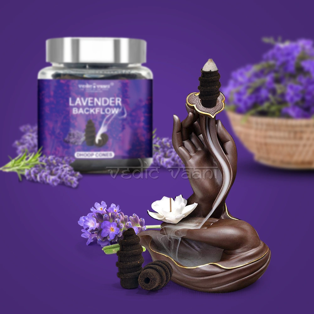 Lavender Backflow Dhoop Cones-2