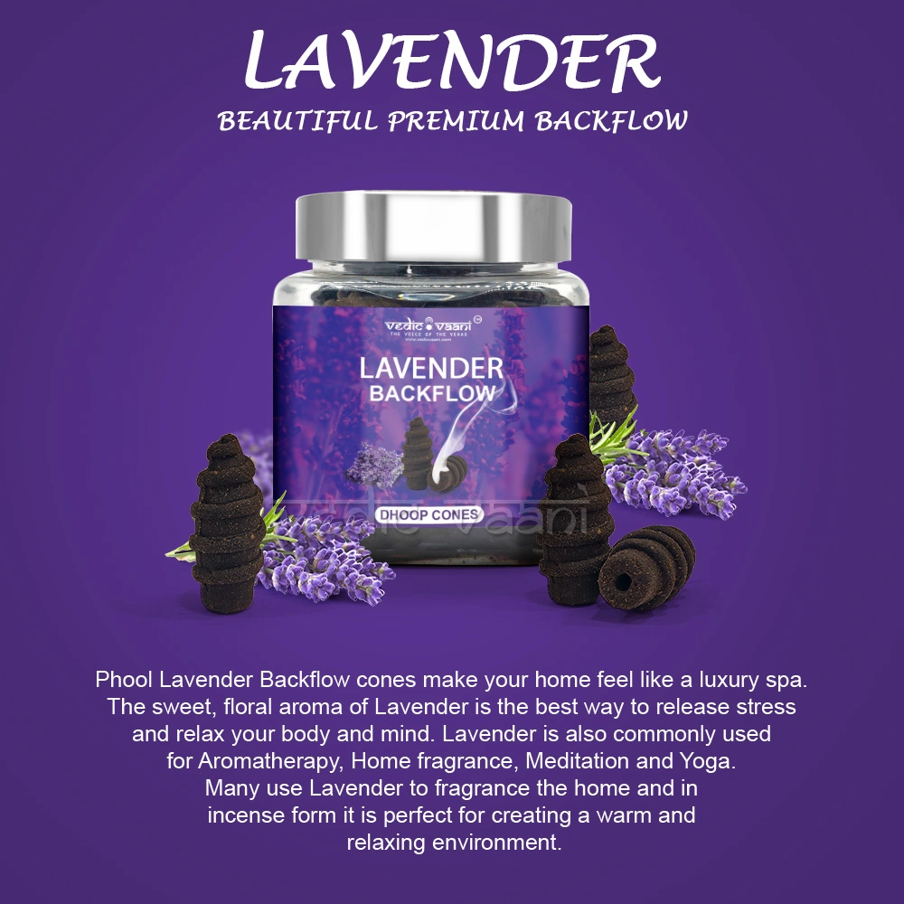 Lavender Backflow Dhoop Cones-3