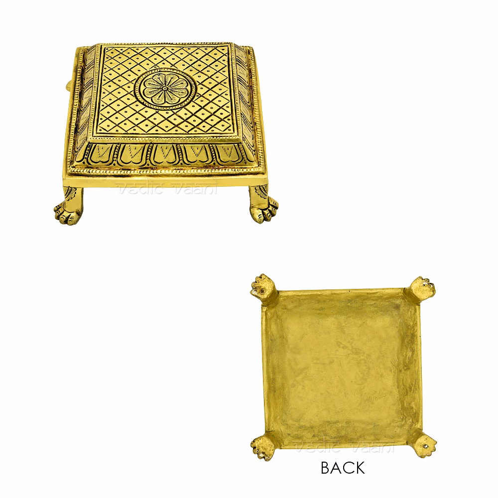 Religious Brass Chowki for Idols / Murtis image 2