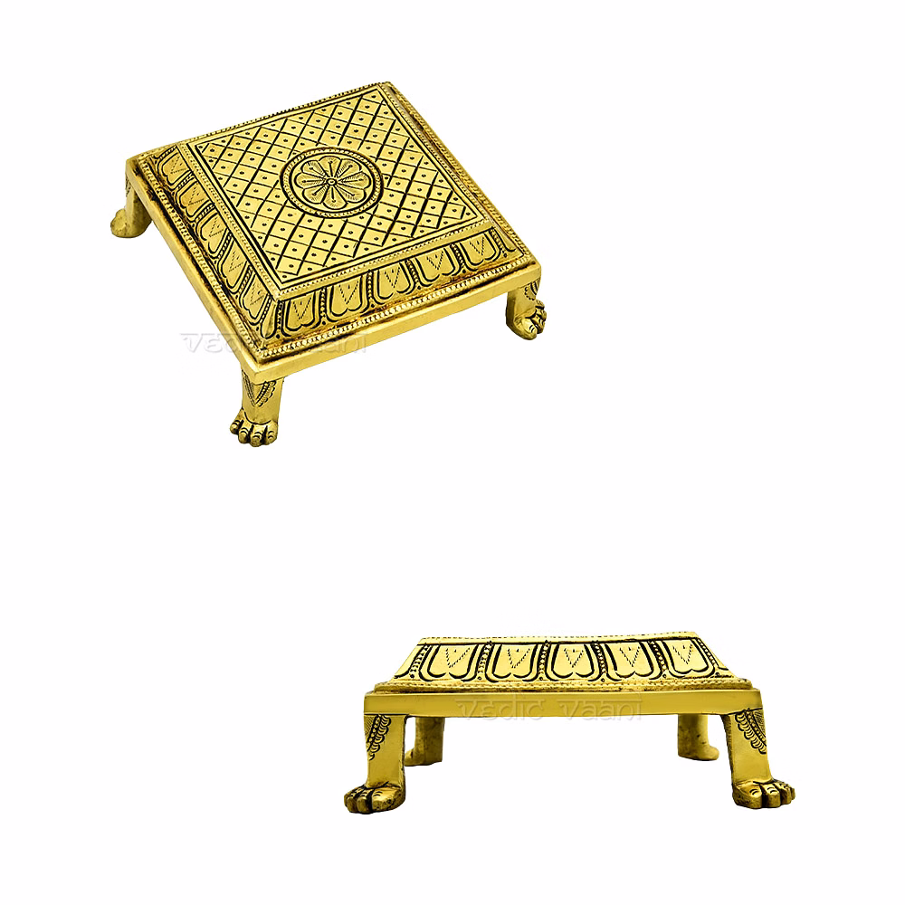 Religious Brass Chowki for Idols / Murtis image 3