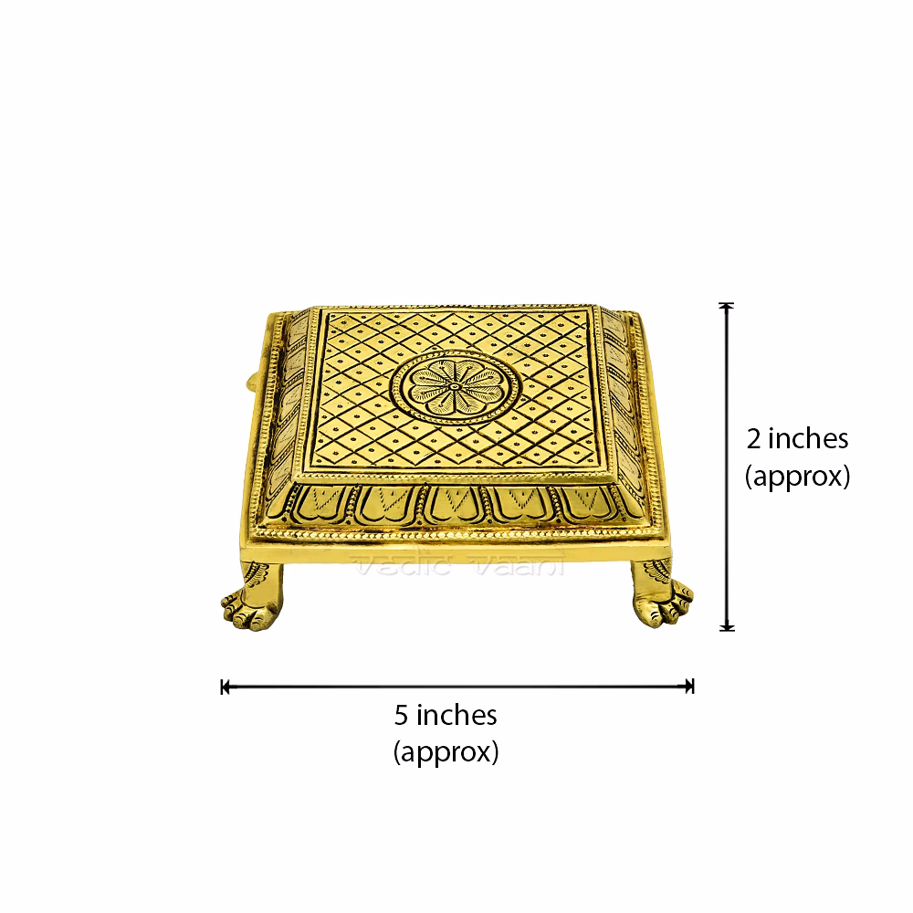 Religious Brass Chowki for Idols / Murtis image 4