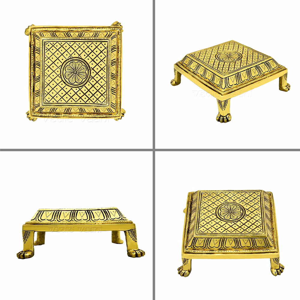 Religious Brass Chowki for Idols / Murtis image 5