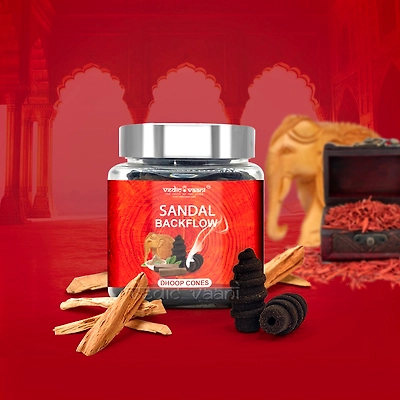 Vedic Vaani™ Sandal Backflow Dhoop Cones