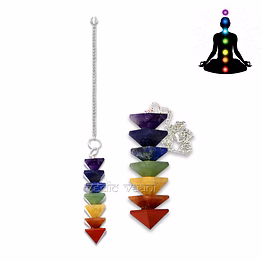 vedic vaani™ dowser (pendulum) in tri pyramid for balancing seven chakra