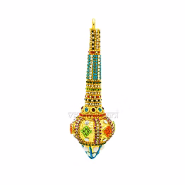 vedic vaani™ gada (mace) weapon of the idols / murtis in multi gemstones work