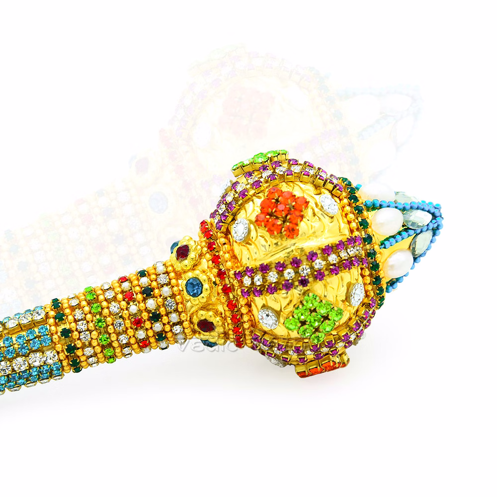 Gada (Mace) Weapon of the Idols / Murtis in Multi gemstones Work image 5