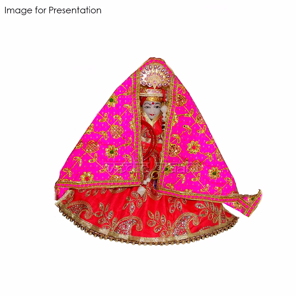 Gujrati Bandhani Print Dotted Designer Squence Work Chunry for Mataji, Maatarani - Set of 5 image 6