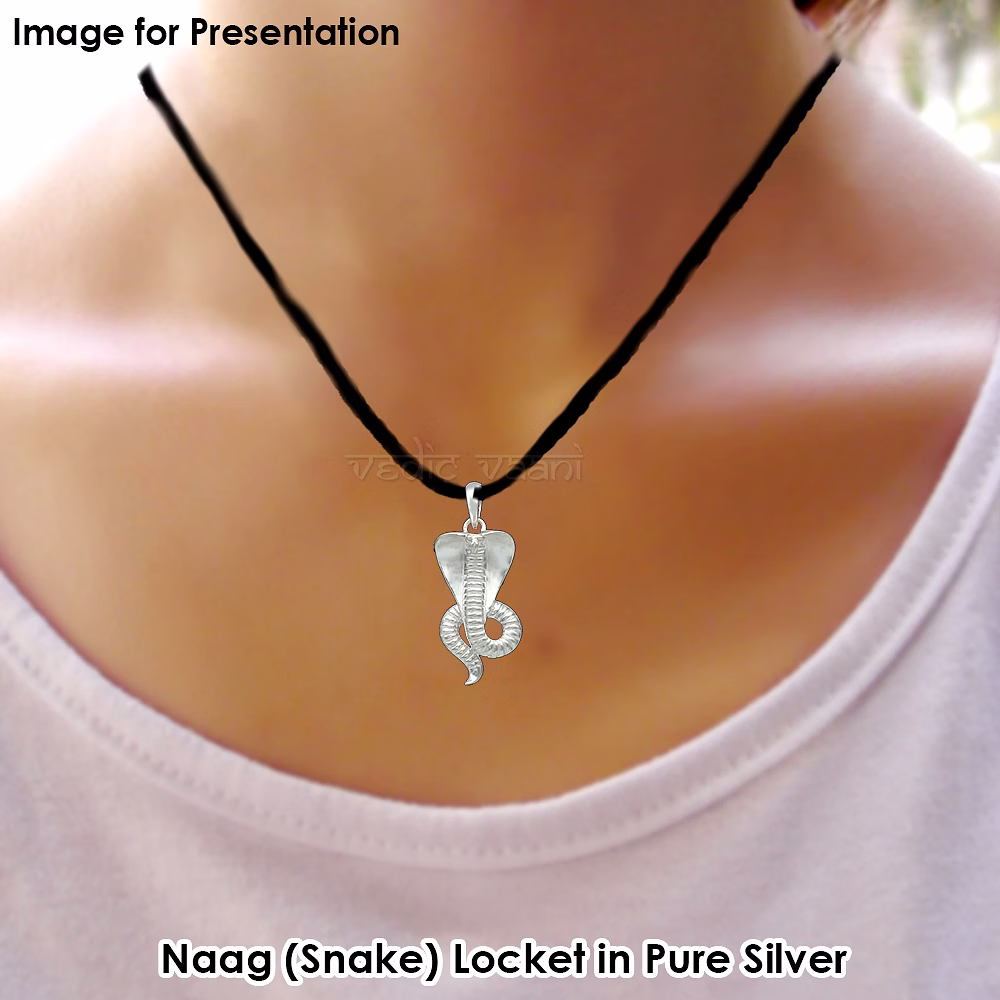 Naag (Snake) Locket in Pure Silver image 5
