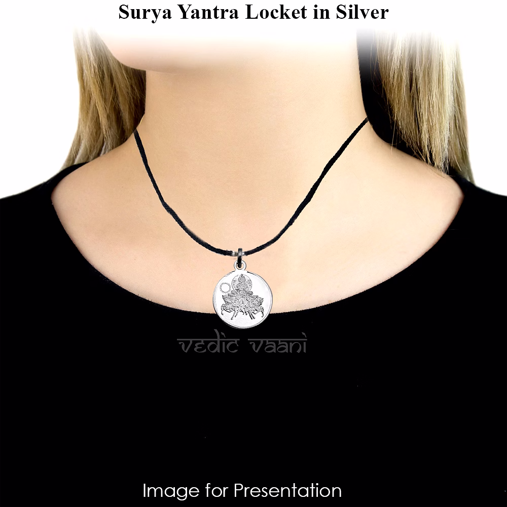 Surya Yantra Locket in Silver image 3