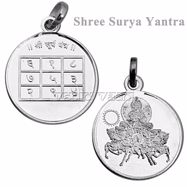 vedic vaani™ surya yantra locket in silver