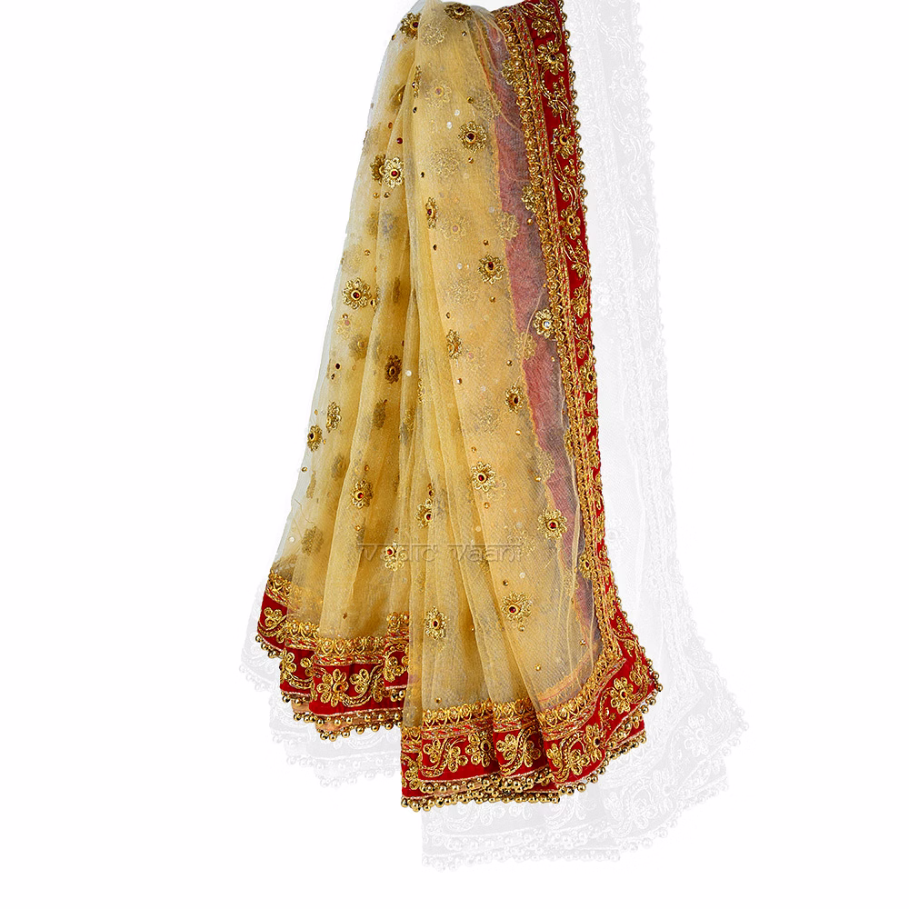 Gold Chunri with Red Border image 3