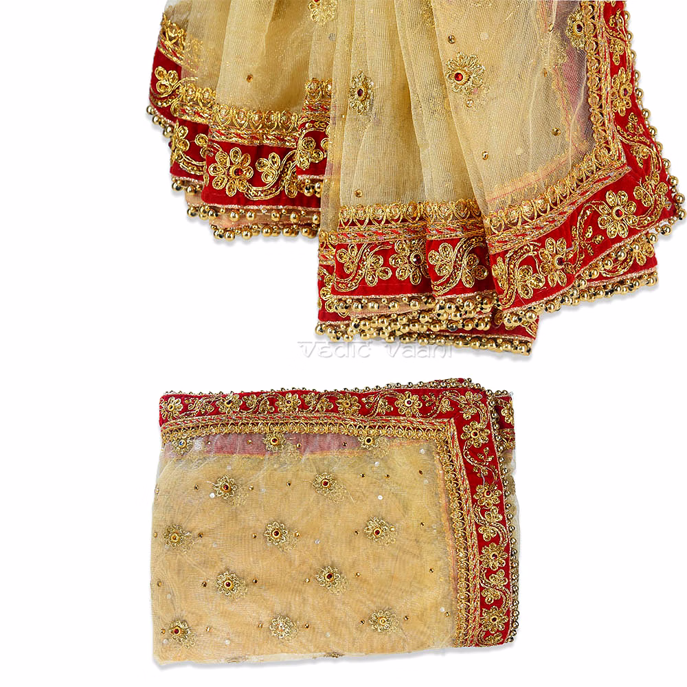 Gold Chunri with Red Border image 4