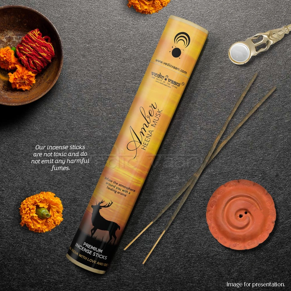 Amber Heena Musk Premium Incense Sticks-100 gms-3