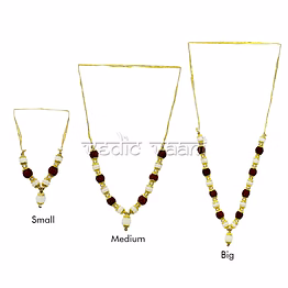 vedic vaani™ pearl rudraksha mala