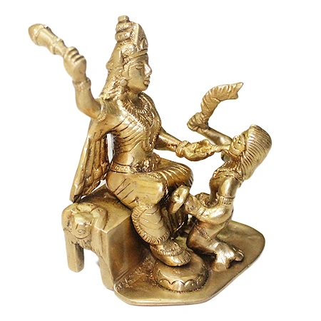 Baglamukhi Statue in Brass-1