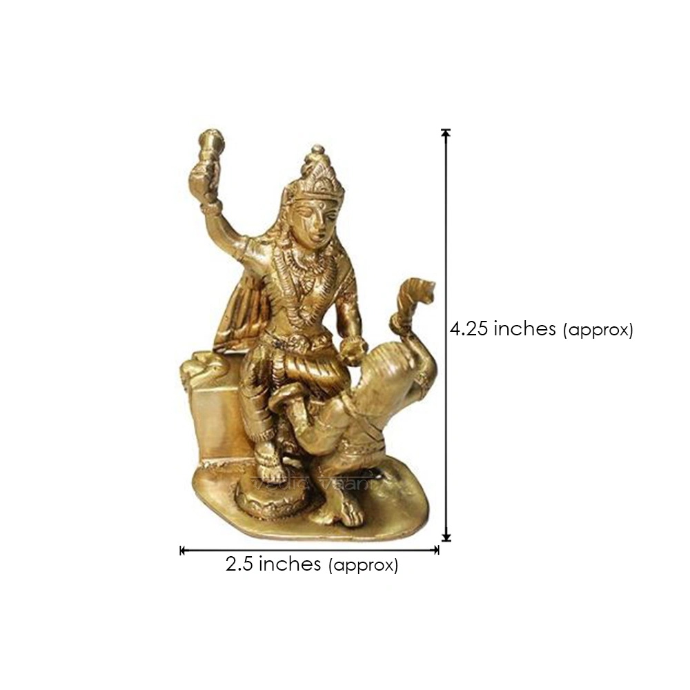 Baglamukhi Statue in Brass-2