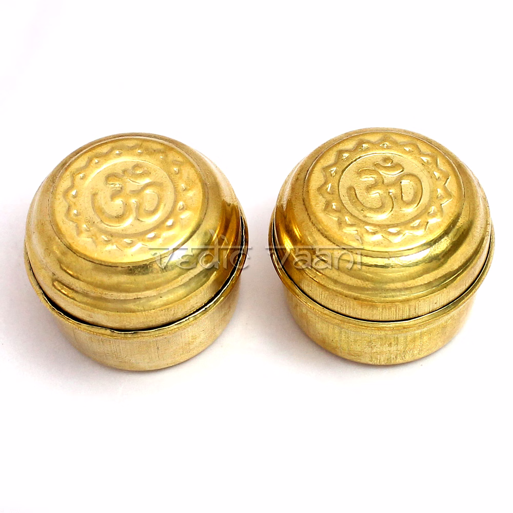 Brass Puja Thali with Mauli image 3