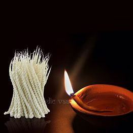 vedic vaani™ diya cotton wicks, jyot, batti