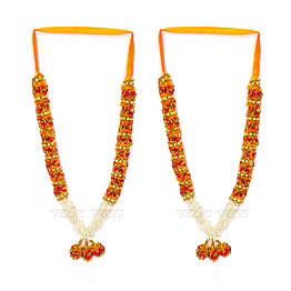 vedic vaani™ varmala, wedding mala for bride & groom - set of 2