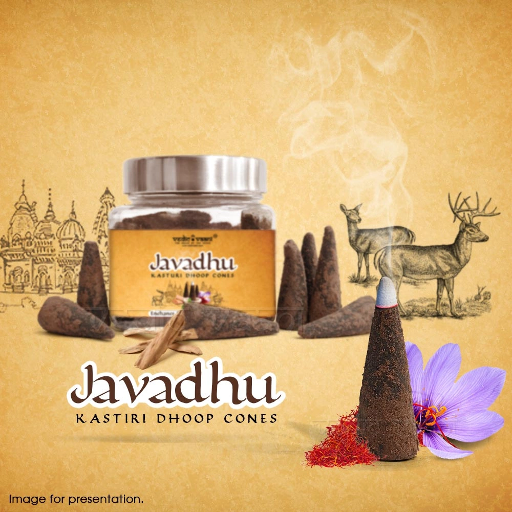 Javadhu Kasturi Dhoop Cones-No. of cones 35-2