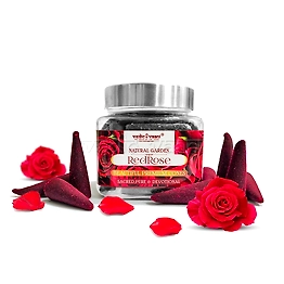 Vedic Vaani™ Natural Garden Red Rose Beautiful Premium Dhoop Cones