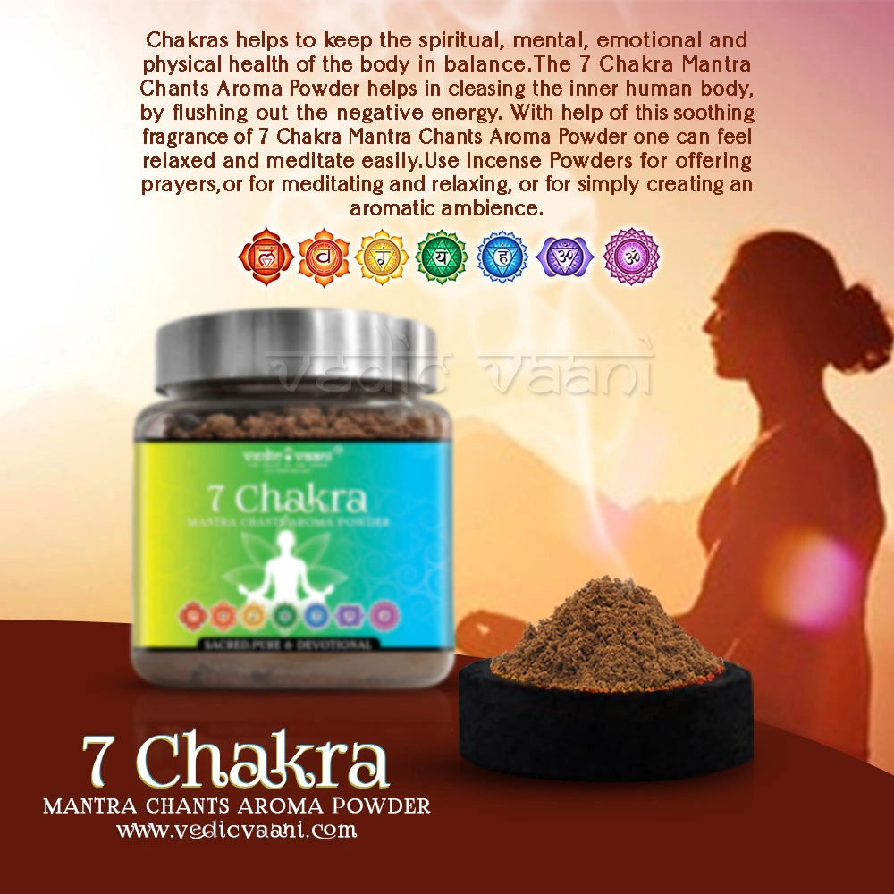 7 (Seven) Chakra Healing Mantra Chants Aroma Powder-100 gms-2